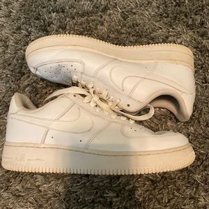 Air Force ones low all white